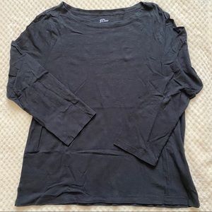 J Crew Boatneck T-Shirt Black